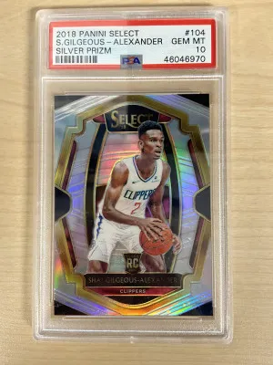 2018 Shai Gilgeous-Alexander Select Premier Level Silver PSA 10 front