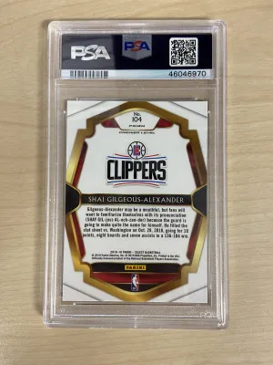 2018 Shai Gilgeous-Alexander Select Premier Level Silver PSA 10 back
