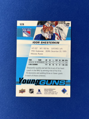 2019-20 SP Authentic - Igor Shesterkin Young Guns Update #528 back