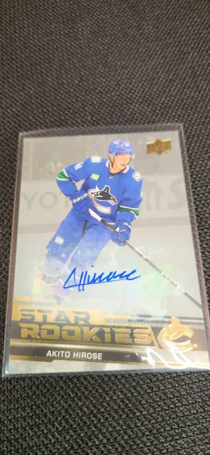 2023-24 Star Rookies Akito Hirose auto front