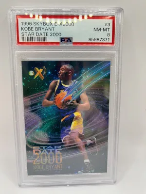 1996 Sky Box E X2000  Star Date rookie PSA 8 front