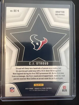 2023 Rookies & Stars CJ Stroud Draft Class back