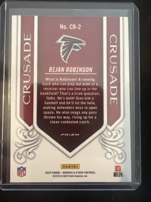 2023 Rookies & Stars Bijan Robinson Crusade back