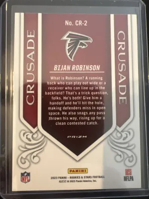 2023 Rookies & Stars Bijan Robinson Crusade back