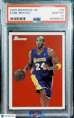 Kobe Bryant 2009-10 Bowman '48 1948 #36 PSA 10 HOF front