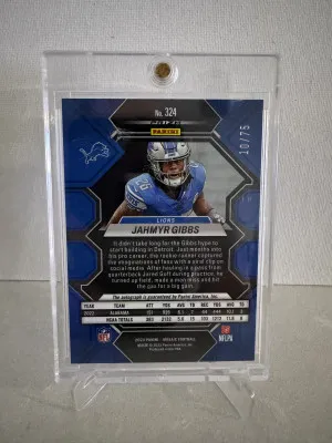 2023 Mosaic Jahmyr Gibbs RC Auto /75 back