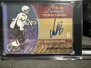 2009-10 OPC Premier Signings Alex Ovechkin /50 Hard Sign front