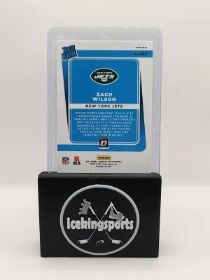 2021 Optic Zach Wilson Green Laser Prizm Rookie back