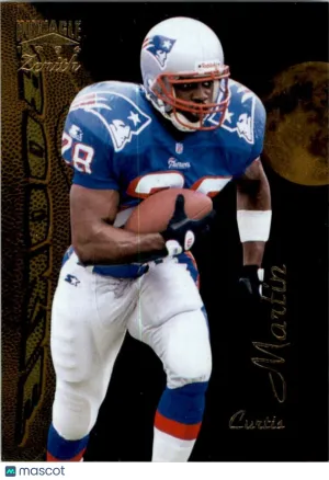1996 Pinnacle Zenith Curtis Martin New England Patriots #Z-123 front