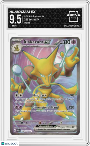 Alakazam EX 188/165 Graded Pokémon 2023 Scarlet & Violet Secret Rare Full Art front