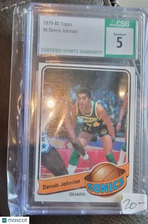 1979 TOPPS #6 DENNIS JOHNSON SUPERSONICS HOF CSG 5 front