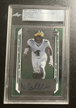 2021 Leaf Metal Draft Nico Collins Auto 1/1 front