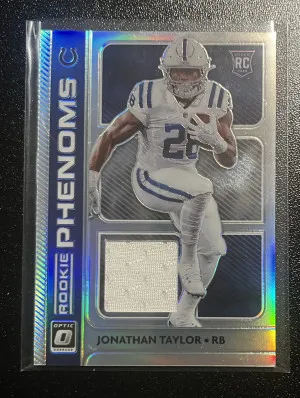 2020 Donruss Optic Jonathan Taylor Rookie Phenoms Silver Patch front