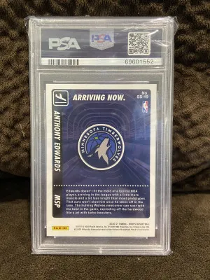 2020 Anthony Edwards Hoops Arriving Now Holo PSA 10 back
