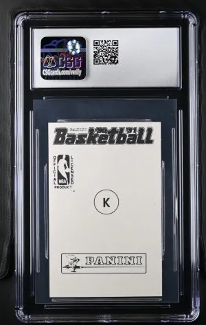 1990 Panini NBA Stickers #K Michael Jordan CSG 8.5  Hand Cut 8015 back