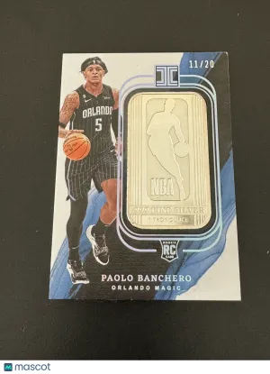 2022-23 Panini Impeccable Paolo Banchero 11/20 Silver Bar Draft Logo #35 front