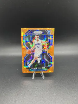 2021-22 Prizm Franz Wagner Orange Cracked Ice RC front