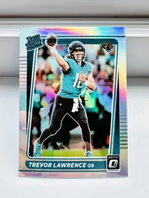 Trevor Lawrence 2021 Panini Donruss Optic Rated Rookie Silver Holo front