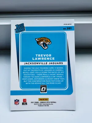 Trevor Lawrence 2021 Panini Donruss Optic Rated Rookie Silver Holo back