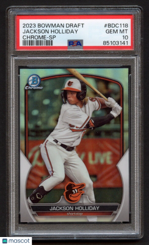 2023 Bowman Chrome Jackson Holliday SP PSA 10 Orioles (2713) front