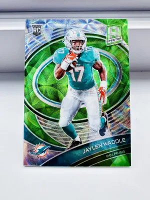 2021 Panini Spectra Rookies Neon Green /35 Jaylen Waddle #148 RC front