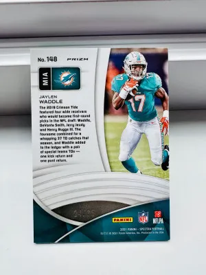 2021 Panini Spectra Rookies Neon Green /35 Jaylen Waddle #148 RC back