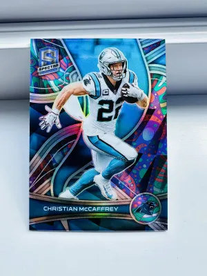 🔥 2022 Panini Spectra Christian McCaffrey SSP /5 Psychedelic Refractor (Very clean) front