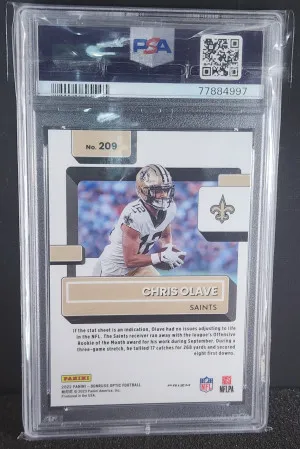 2022 Optic Chris Olave Pink Rated Rookie PSA 10 back