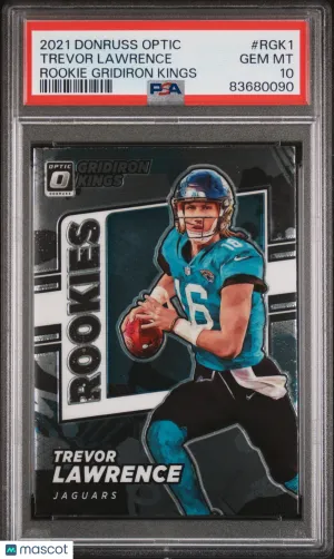 2021 Panini Donruss Optic Rookie Gridiron Kings Trevor Lawrence #RGK1 PSA 10 front