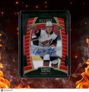 2019-20 Upper Deck Allure Barrett Hayton Red Rainbow Rookie Auto 190/349 #97 front