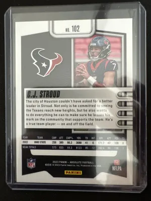 2023 Absolute C.J. Stroud Blue Parallel back