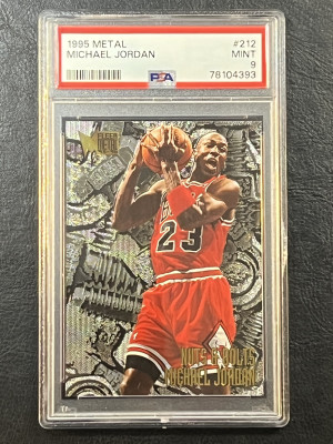 1995 Metal Jordan 212 PSA 9 front
