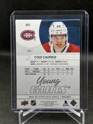 Cole Caufield Young Guns back