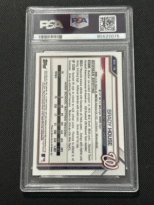 Brady House 2021 Bowman Draft Chrome Asia Mojo Refractor #BDC-186 PSA 10 GEM MT back