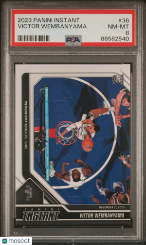 2023-24 Panini Instant Basketball Victor Wembanyama RC #36 1 of 6309 - PSA 8 front