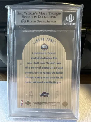 2003-04 UD SE Die Cut Lebron James Rookie back