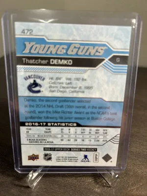 Thatcher Demko Young Guns back