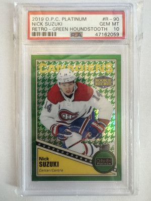 Nick Suzuki  2019 OPC platinum Retro rookie /15 Psa 10 front