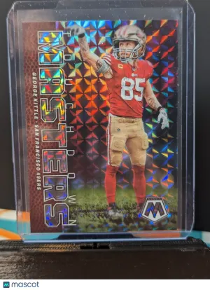 2023 Panini Mosaic Silver Mosaic Prizm GEORGE KITTLE 49ERS TOUCHDOWN MASTERS front