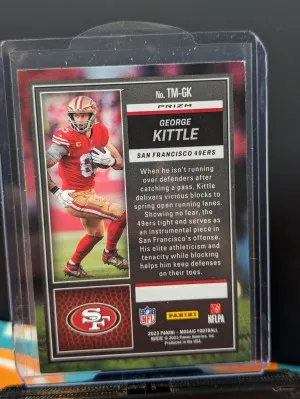 2023 Panini Mosaic Silver Mosaic Prizm GEORGE KITTLE 49ERS TOUCHDOWN MASTERS back