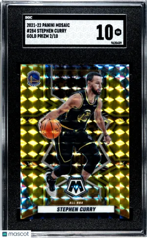 2021-22 Panini Mosaic Stephen Curry #284 SGC 10 front