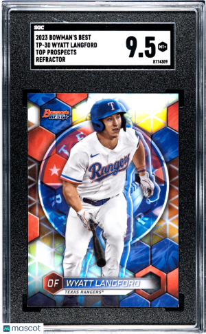 2023 Bowman's Best Wyatt Langford #TP-30 SGC 9.5 front