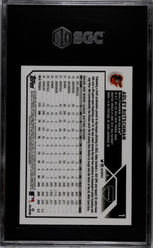 2023 Topps Chrome Adley Rutschman #1 SGC 10 back