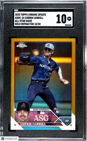 2023 Topps Chrome Update Corbin Carroll #ASGC-34 /50 SGC 10 front