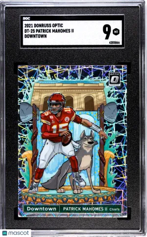 2021 Donruss Optic Patrick Mahomes II #DT-25 Case Hit SGC 9 front