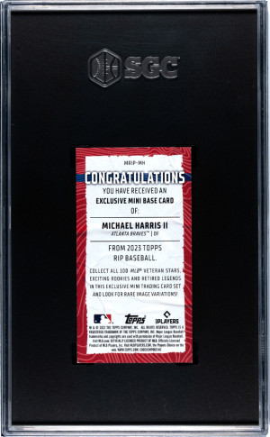 2023 Topps Rip Michael Harris II #MRIP-MH /75 SGC 9.5 Atlanta Braves back