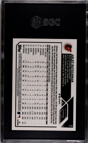 2023 Topps Chrome Adley Rutschman #1 Rookies SGC 9.5 Baltimore Orioles back