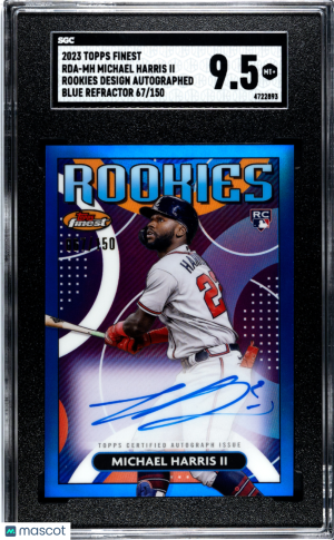 2023 Topps Finest Michael Harris II #RDA-MH On Card SGC 9.5 Atlanta Braves front