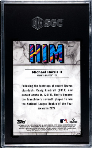 2023 Bowman's Best Michael Harris II #HIM-5 Rookie SGC 10 back