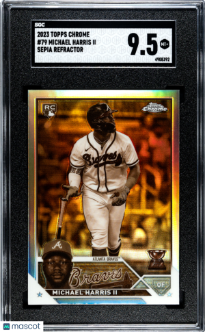 2023 Topps Chrome Michael Harris II #79 Rookie SGC 9.5 Atlanta Braves front
